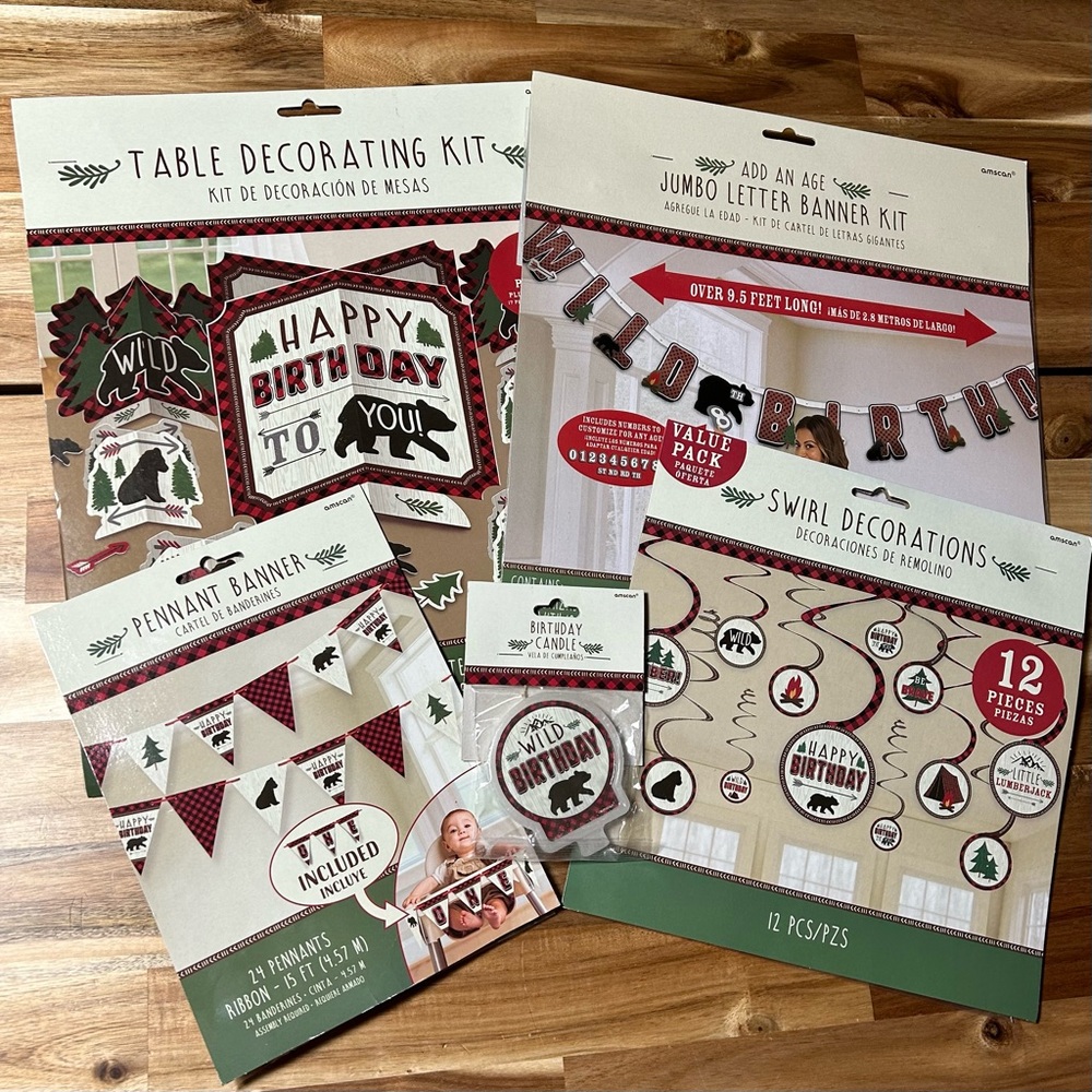 Wild Outdoors Birthday Party Decorations & Supplies Bundle